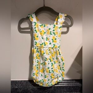Petit Peony lemon bubble romper 3-6mo